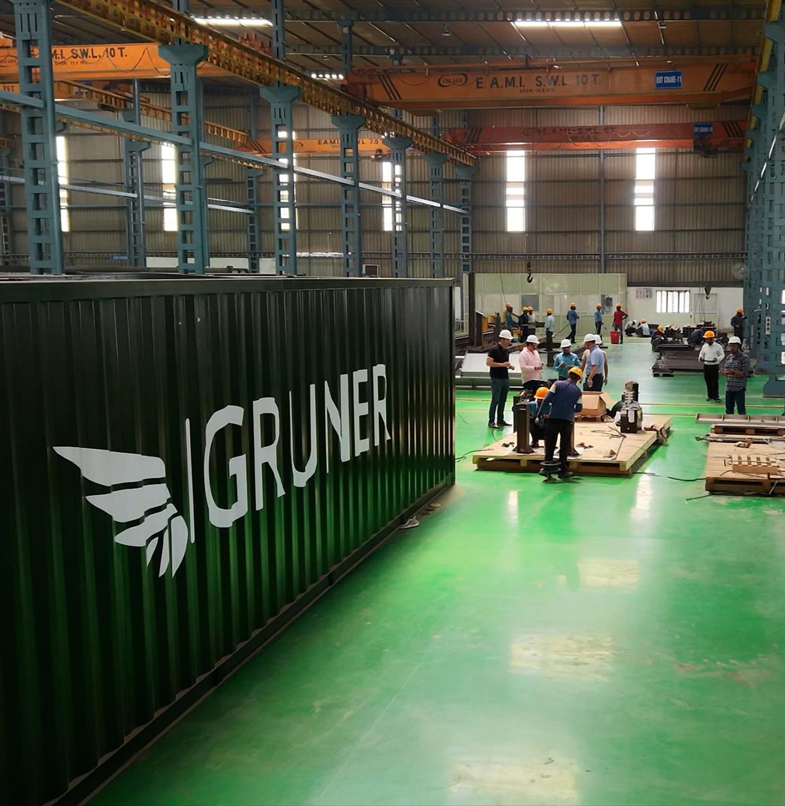 Containerised biogas upgrading unit